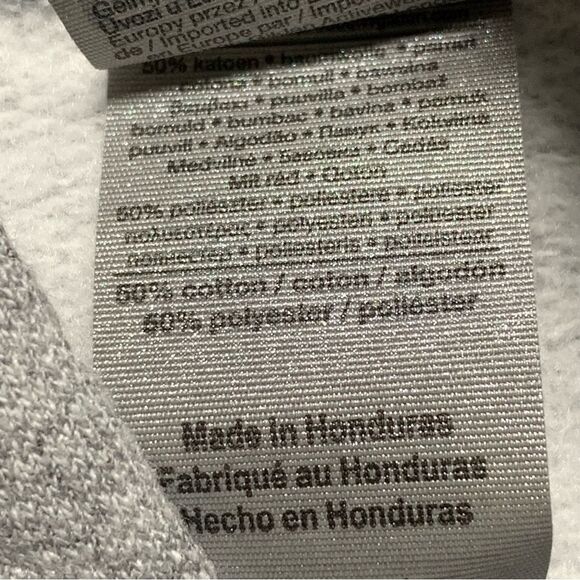 Gildan Heavy Blend Men's Graphic Print Gray String Hoodie Sweatshirt - Picture 6 of 8